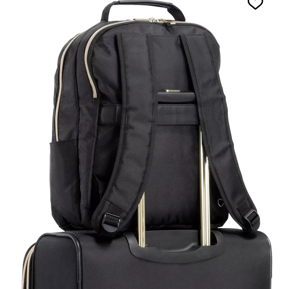 Kenneth Cole Reaction Black Quilted Backpack - Picture 3 of 5